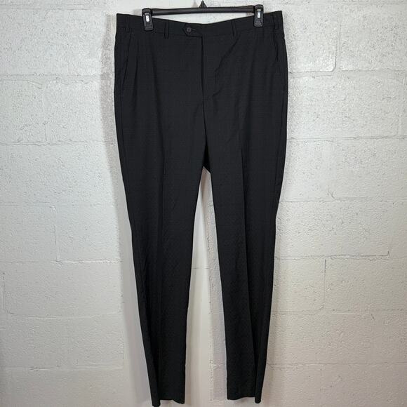 Santorelli Roma Wool Stretch Comfort Pant, charcoal 38L $355 - Picture 6 of 12